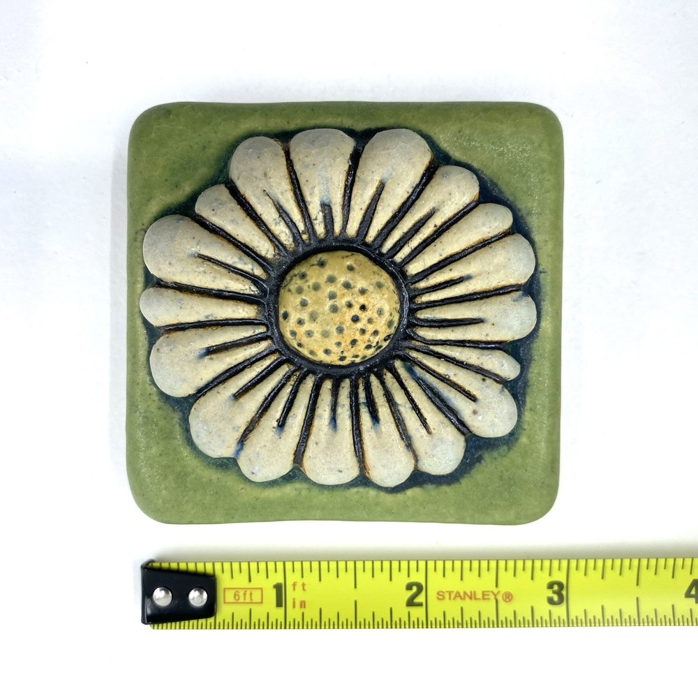 Aster 3x3" Ceramic Art Tile by Gretchen Kramp