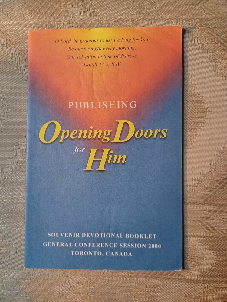 Publishing Opening Doors For Him Souvenir Devotional Booklet 2000 General...