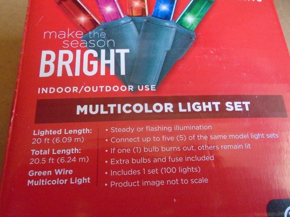 Make the Season Bright Multicolor Light Set (2-boxes) 100 ct Each ONE
