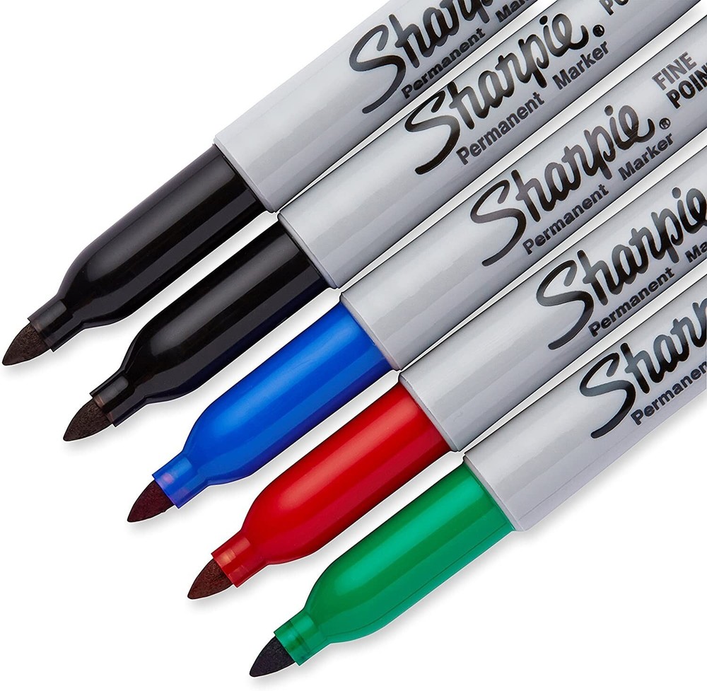 SHARPIE Permanent Markers, Fine Point, Assorted Colors, 5 Count 30653
