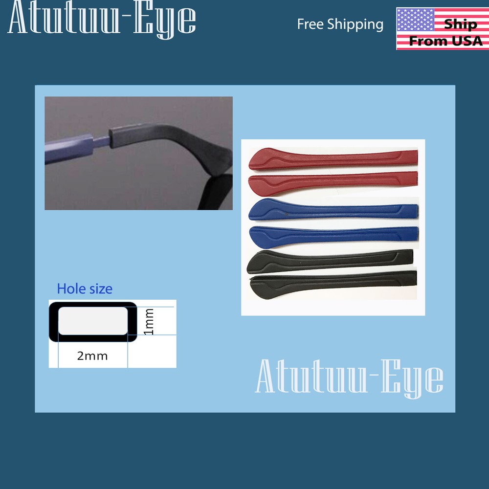 Temple End Tips  for Eyeglasses Sunglasses spectacles Glasses Rectangle hole