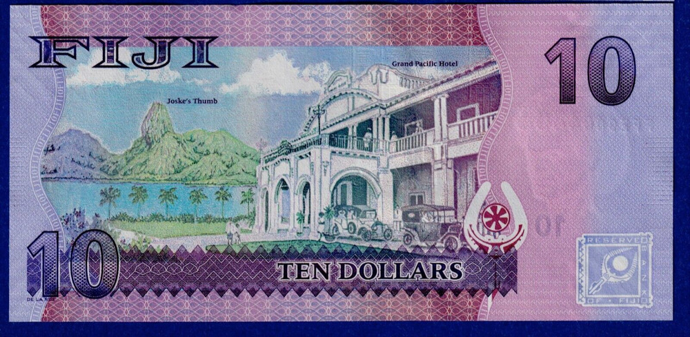 Fiji $10 2012 - P-116 Almost UNC Banknote - Flying Fish