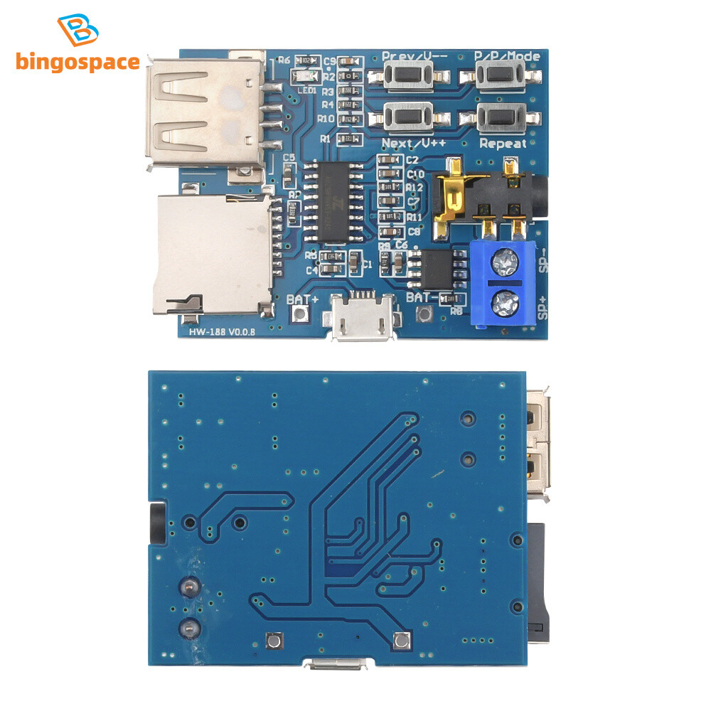 TF Card U Disk MP3 Format Decoder Board Aamplifier Decoding Audio Player Module