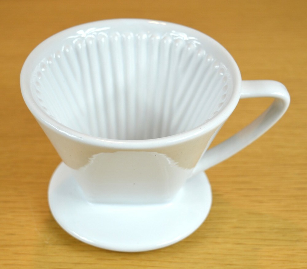 CILIO Coffee Filter Holder Pour-Over ( White ) Porcelain