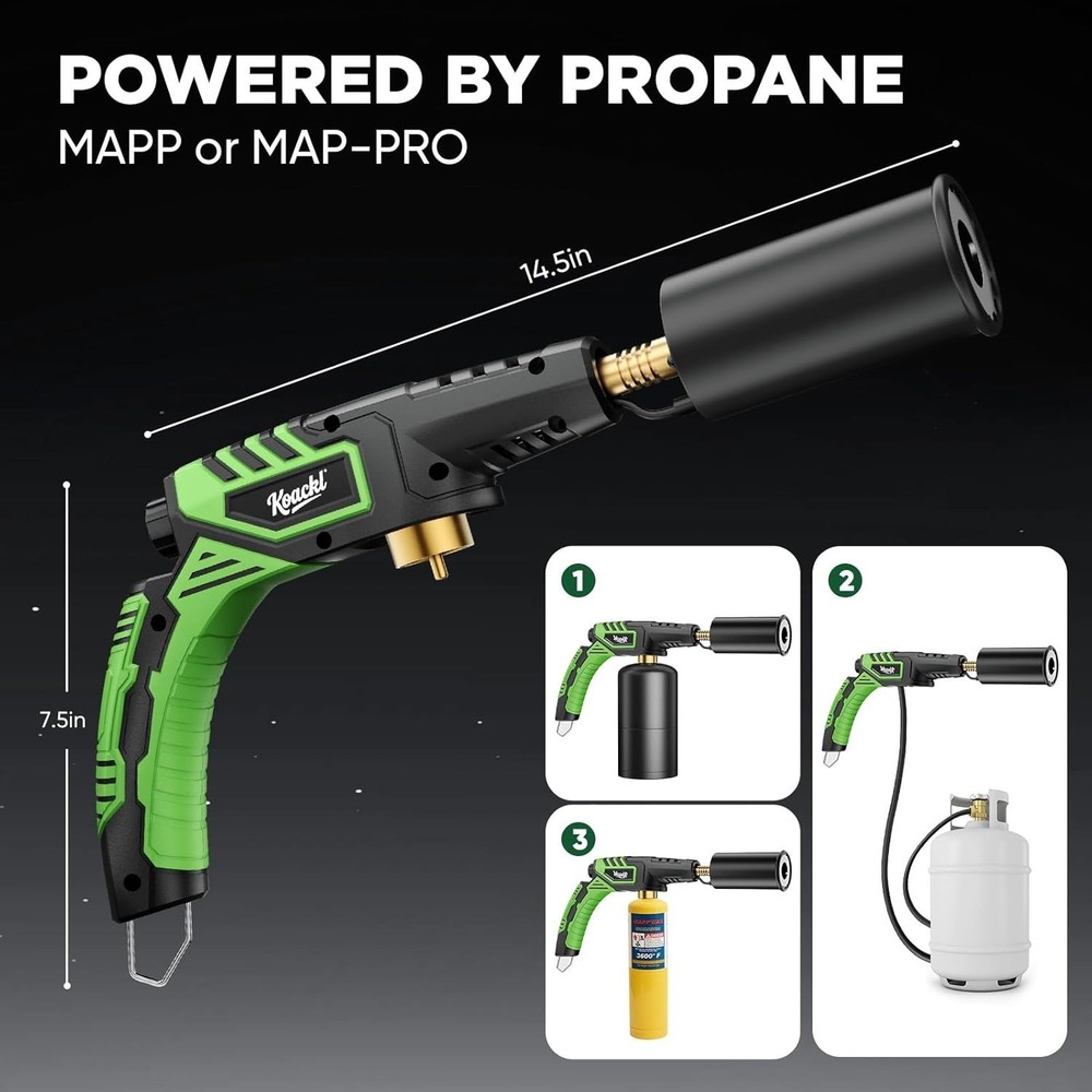 Adjustable Flame Propane Torch 2-Pack - Perfect for Searing and Caramelizing