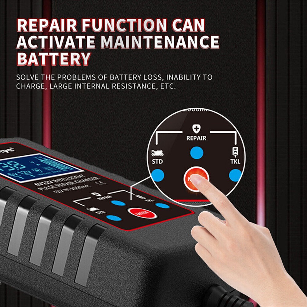 12V/6V Automatic Battery Charger Maintainer Motorcycle Car ATV Trickle Float