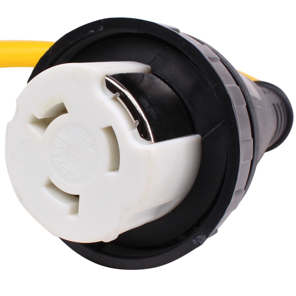 15 Amp Male to 50 Amp Female Twist Lock RV Camper Trailer Adapter Cord Dogbone
