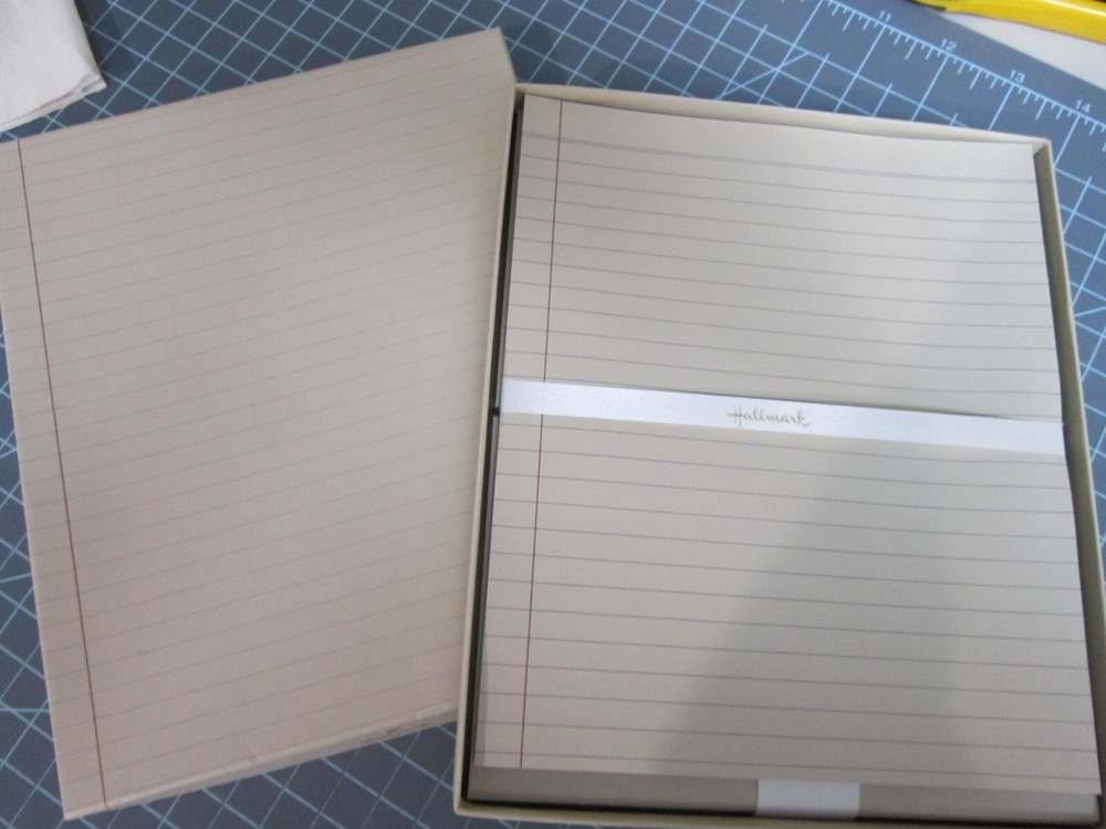 Vintage Hallmark Boxed Stationery Tan Lined Sheets ST435-2