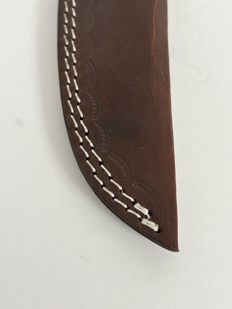 Brown Leather straight Fixed Blade Knife Sheath