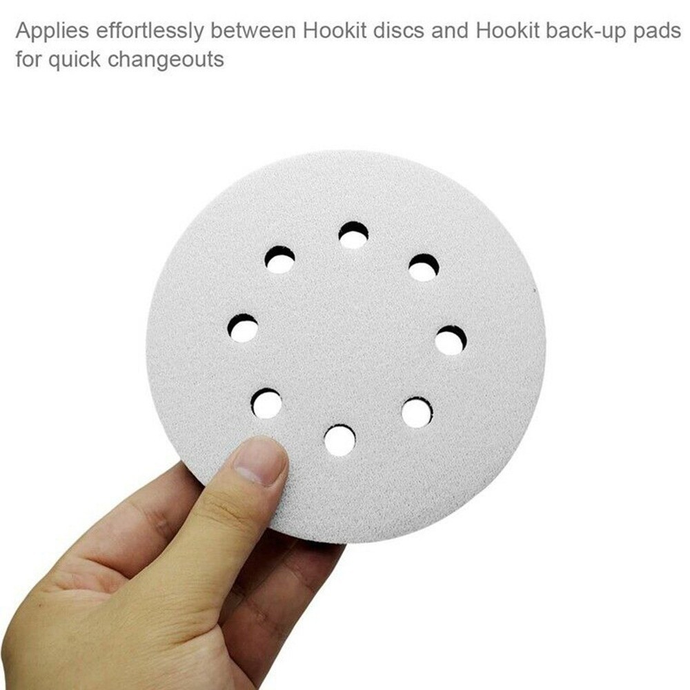 125Mm Sponge Interface Pad 2PCS 8-Hole Hook&Loop Inch Pads Soft Useful