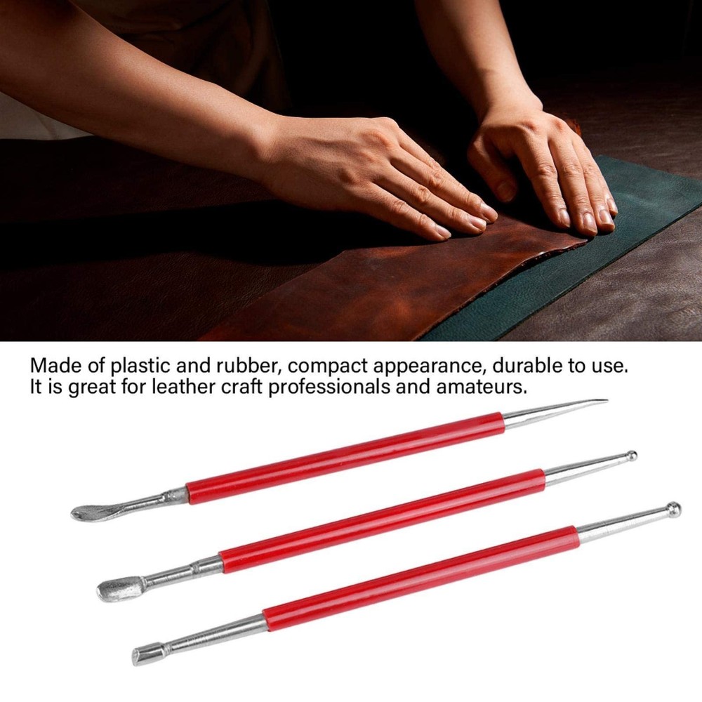 DIY Craft Tool, Leather Press Rub Tool Leather Modeling Spoon Carving Tools L...