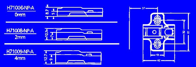 (12 Pack) 0mm Mounting Plate for 35mm Easy-Clip Hinge