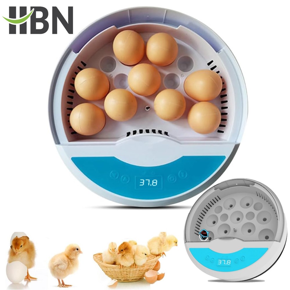 HBN 9 Egg Incubator w/ Temperature Control, Touch Operation& Temperature Display