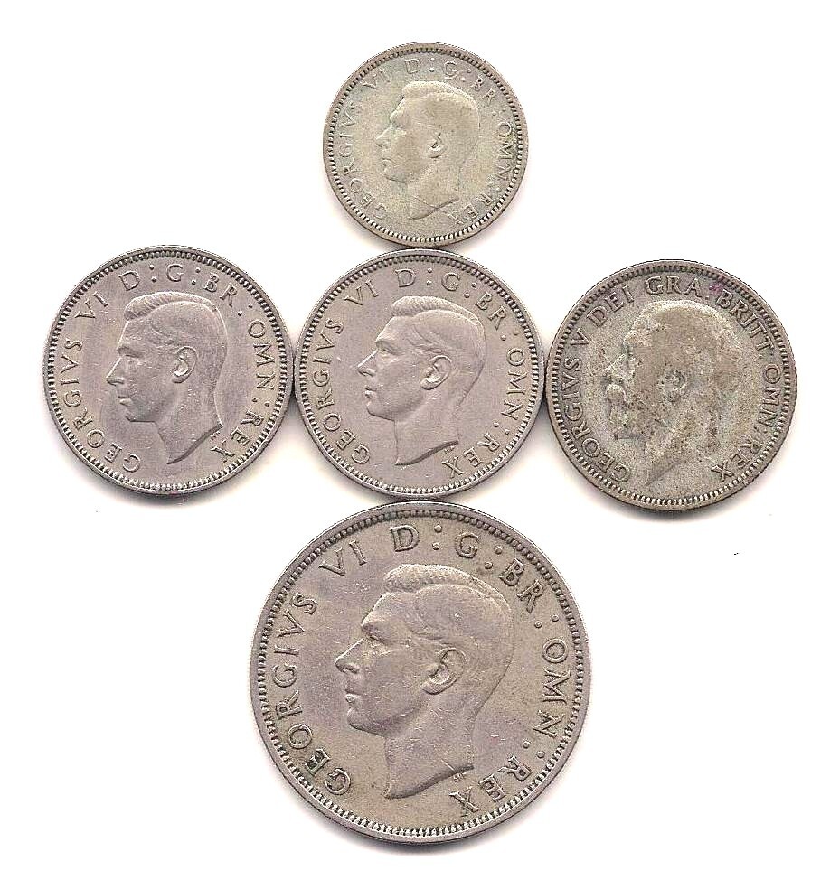 5Great Britain Coins---Very Nice Details!!