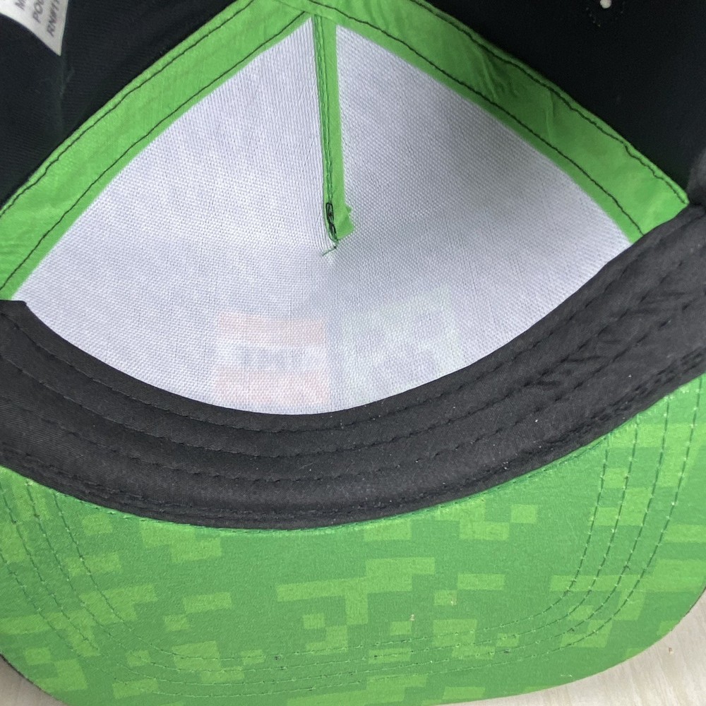 Minecraft BOOM Youth Hat Black Snapback Adjustable Baseball Cap OSFM