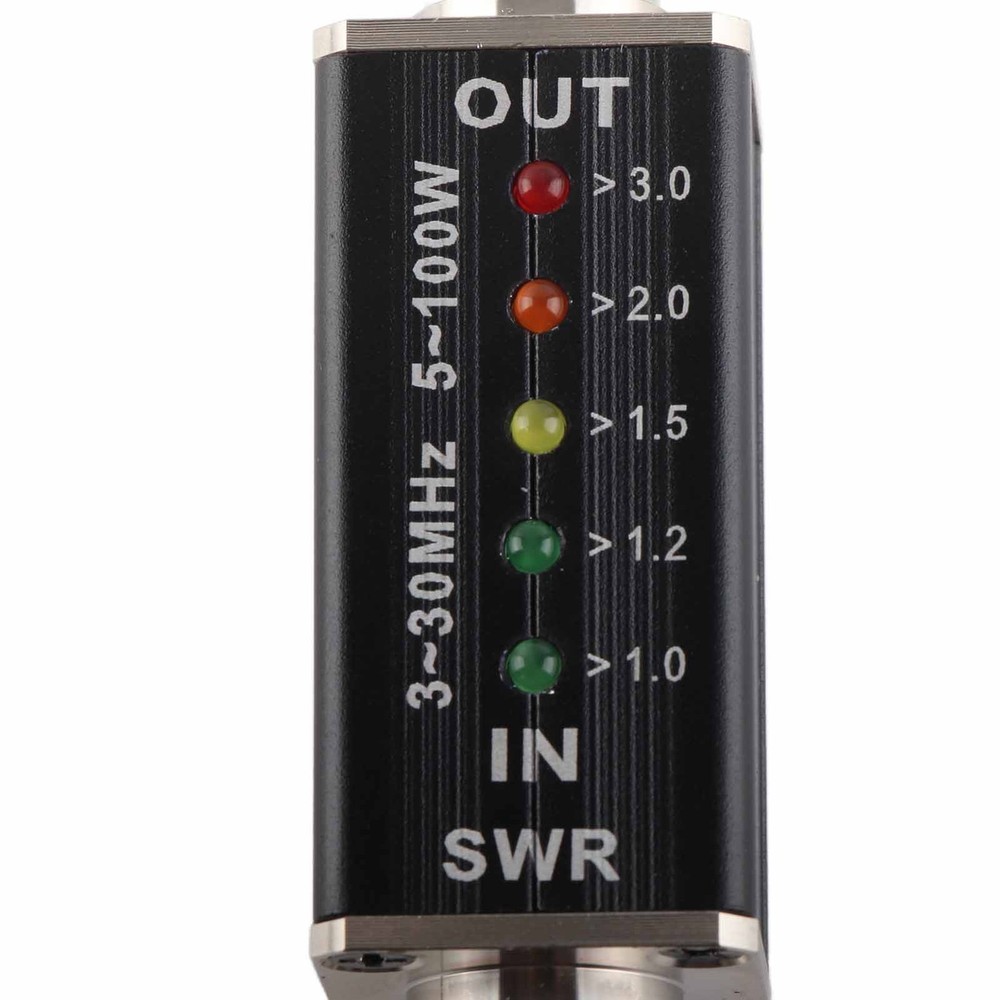 5‑100W Standing Wave Meter Mini Shortwave LED Indicator SWR Meter For Antenna