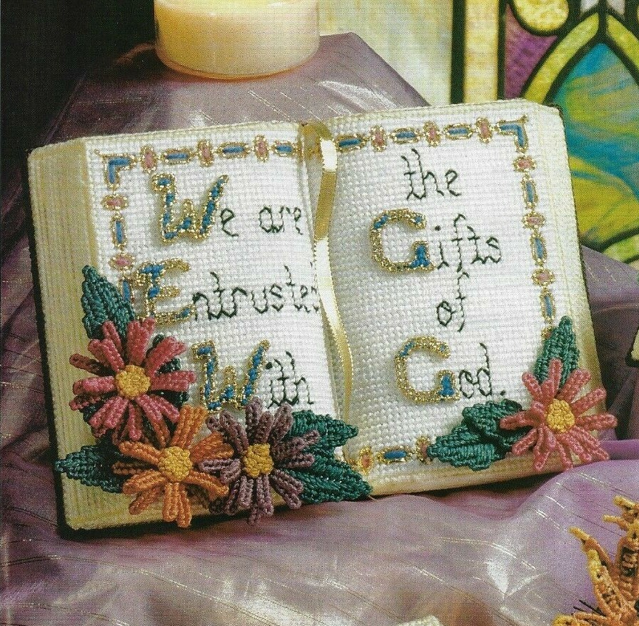 INSPIRATIONAL BIBLE HOME DECOR PLASTIC CANVAS PATTERN INSTRUCTIONS