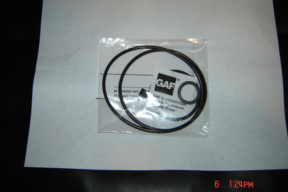 GAF Memory Master III  Projector Belts & Install Instruction's,2 Belt,2 Tire Set