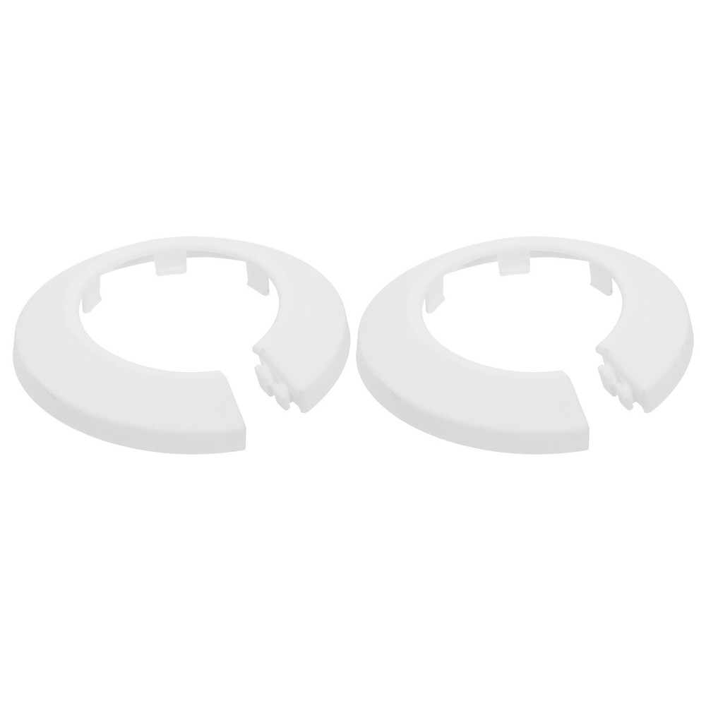 Escutcheon Plate, 2Pcs 43mm - Fit 1.66" Outer Diameter Pipe Flange (White)