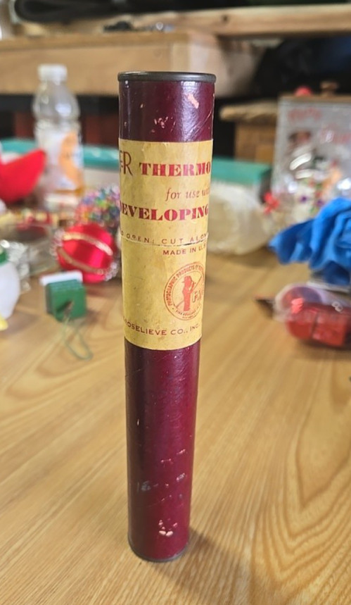 FR thermometer for use with developing tank fink-roselieve co