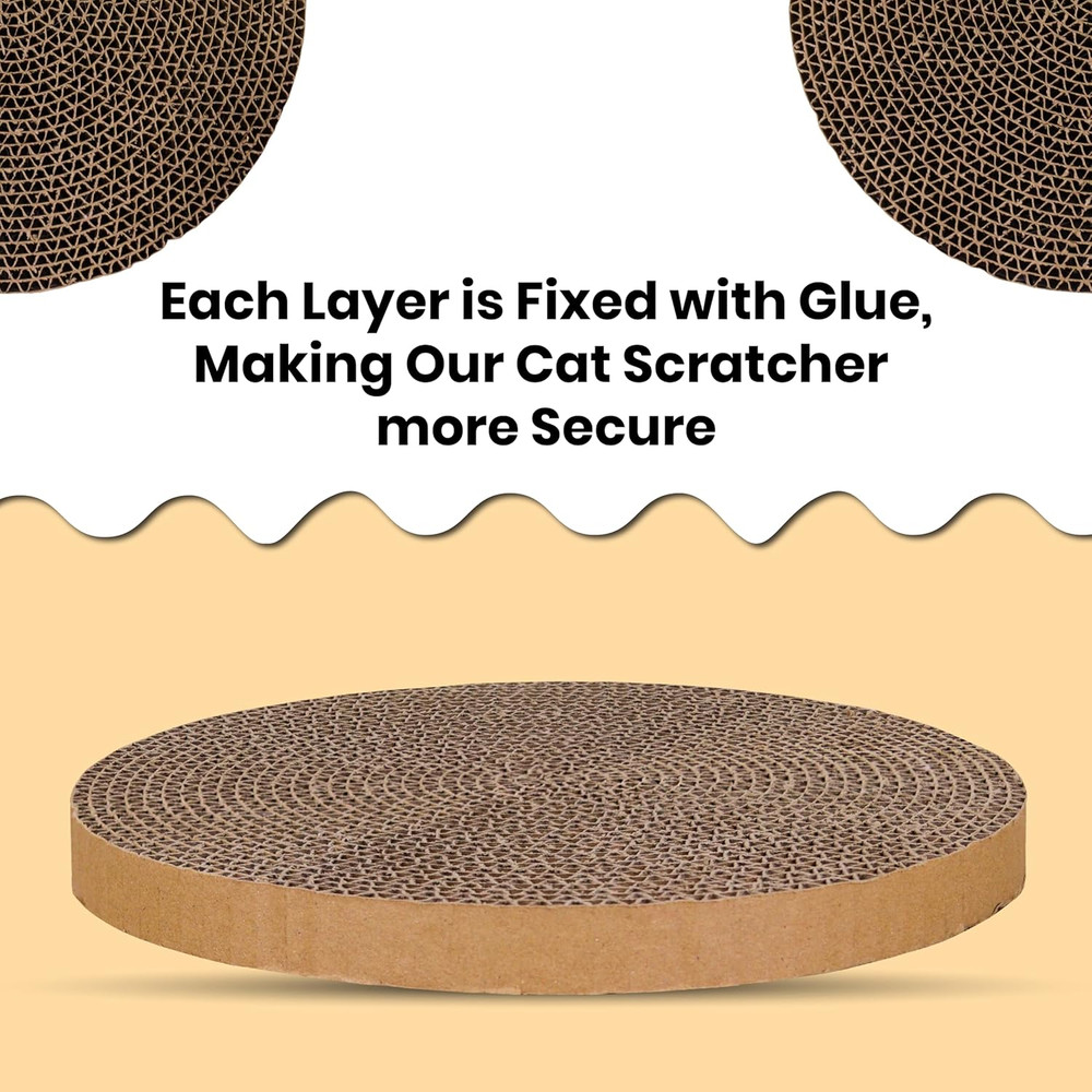 Scratch and Spin Cat Scratcher Replacement Pads for Active Play, Natural Recycle