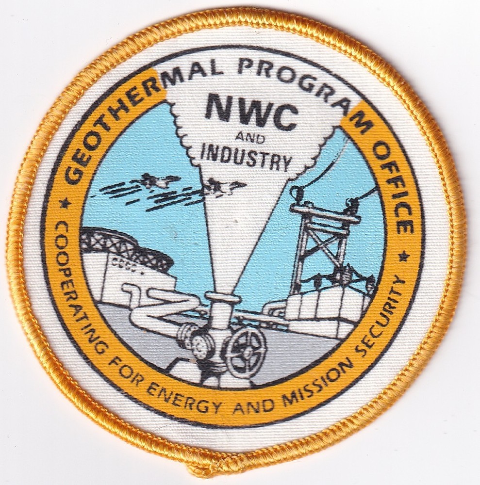 Geothermal Program Office NWC and Industry silkscreen patch Naval Weapons Center