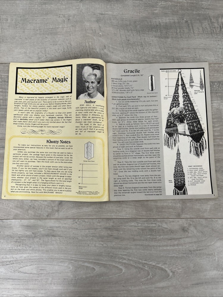 Vintage Macrame Magic, + Begin to Knit Lot Of 7 E-3