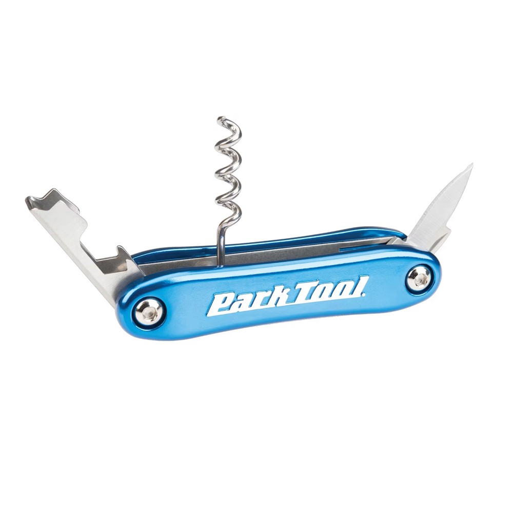 Park Tool BO-4 Corkscrew Bottle Opener Multi Tool Blue Folding Stainless