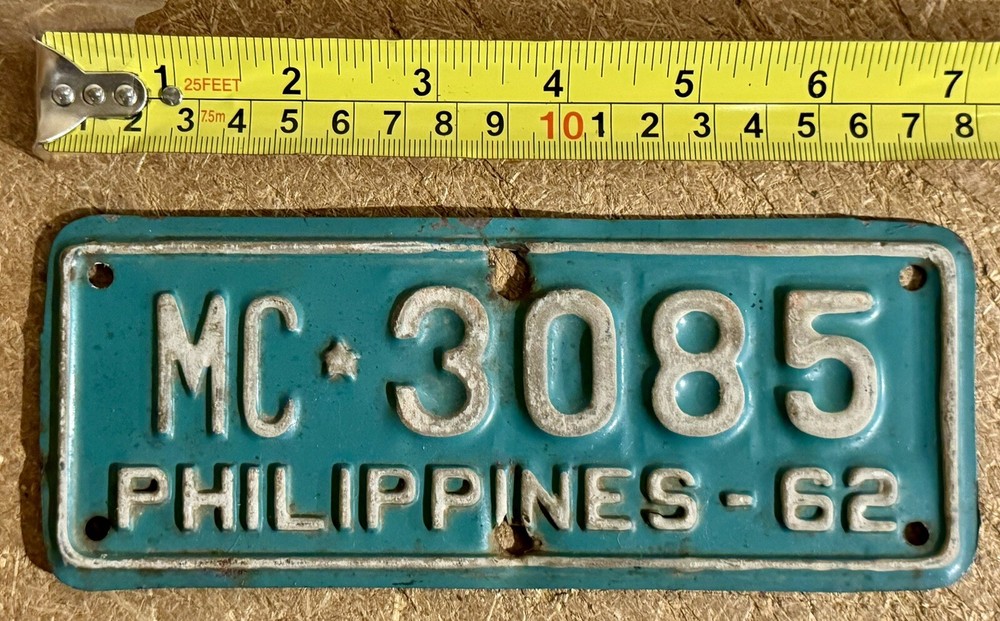 1962 Philippines Motorcycle License plate