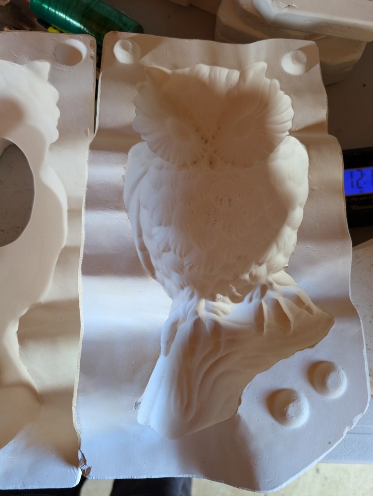 Large Owl Wall Vintage Ceramic Slip Mold