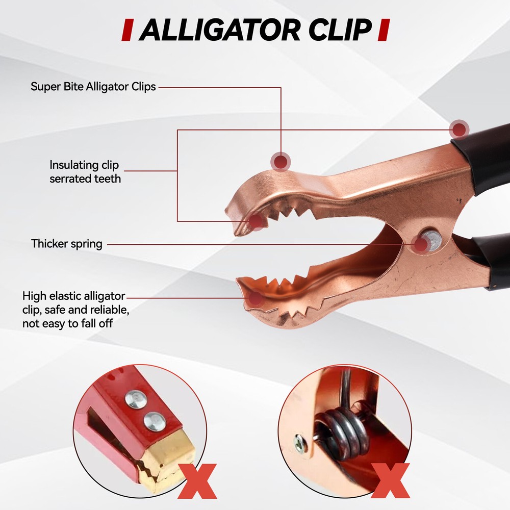 Cigarette Lighter Extension Cable Car Battery Alligator Clip Socket Adapter 2ft