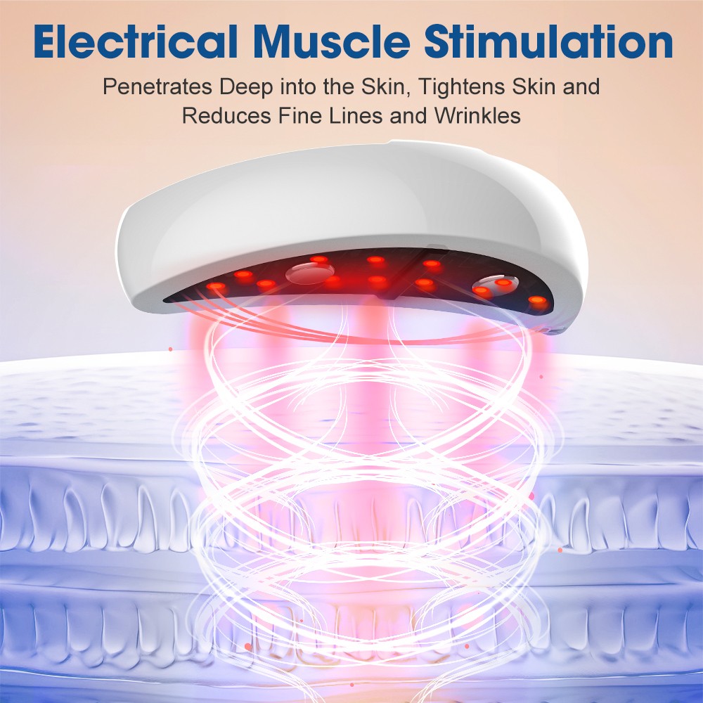 Red Light Under Eye Therapy Massager Microcurrent Eye Care Dark Circles Removal
