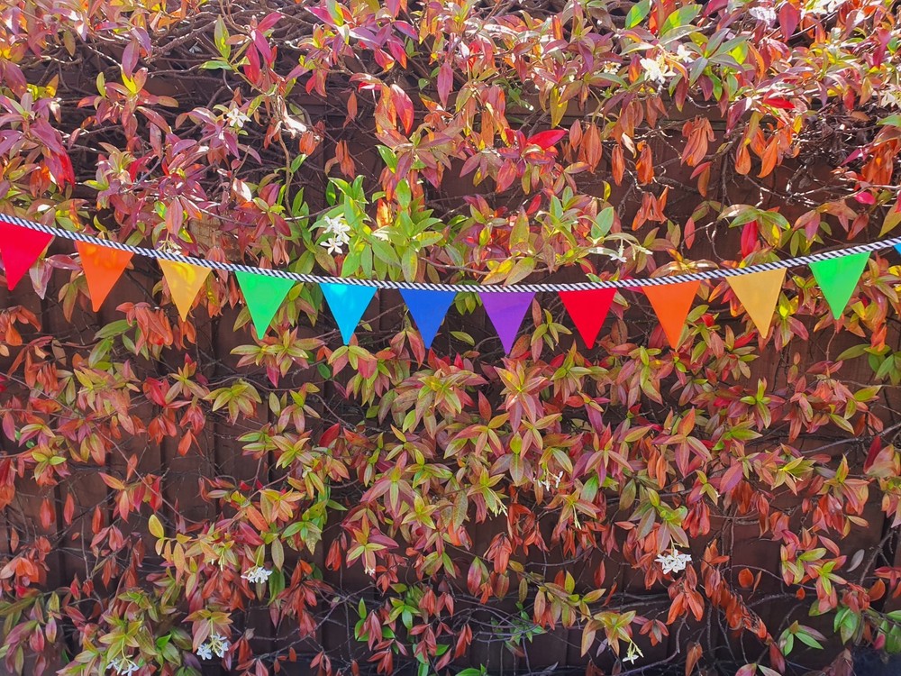 Mini rainbow bunting, handmade in England, New with Tag