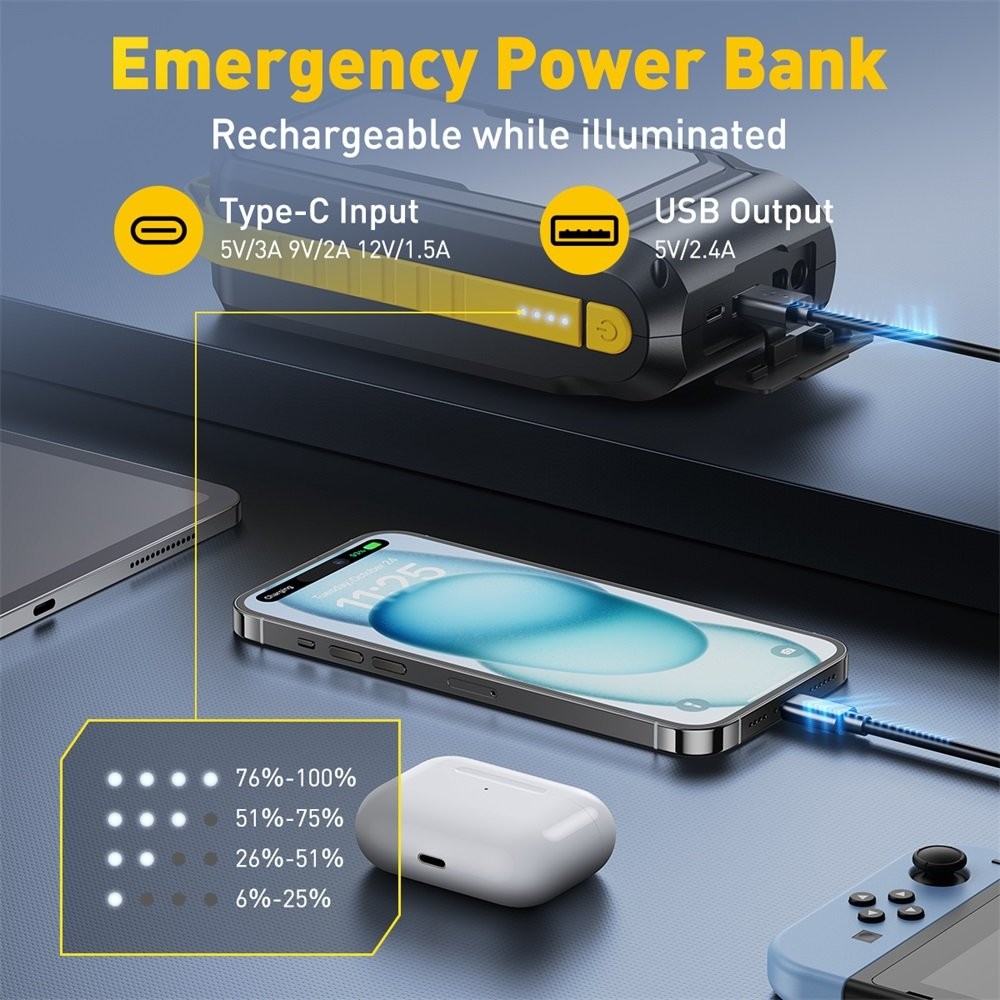 Multi-functional Emergency Start Power Supply Car Starting Charging Portable