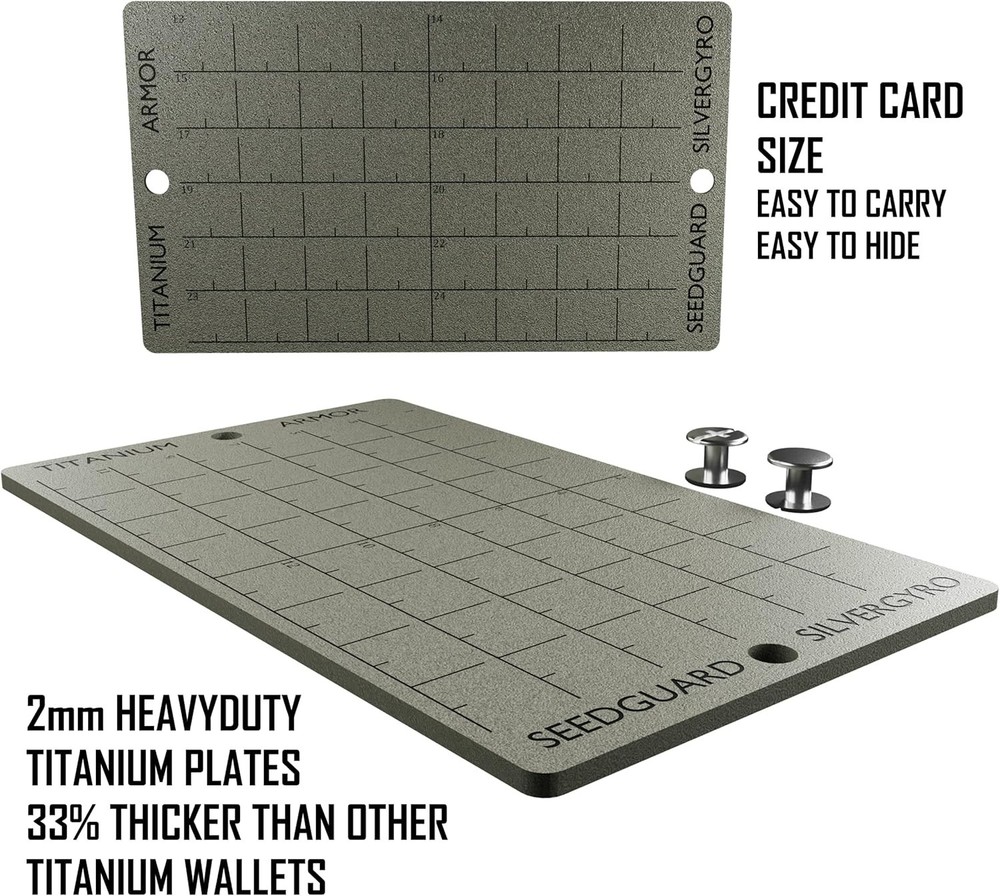 Titanium Armor Crypto Seed Storage Wallet