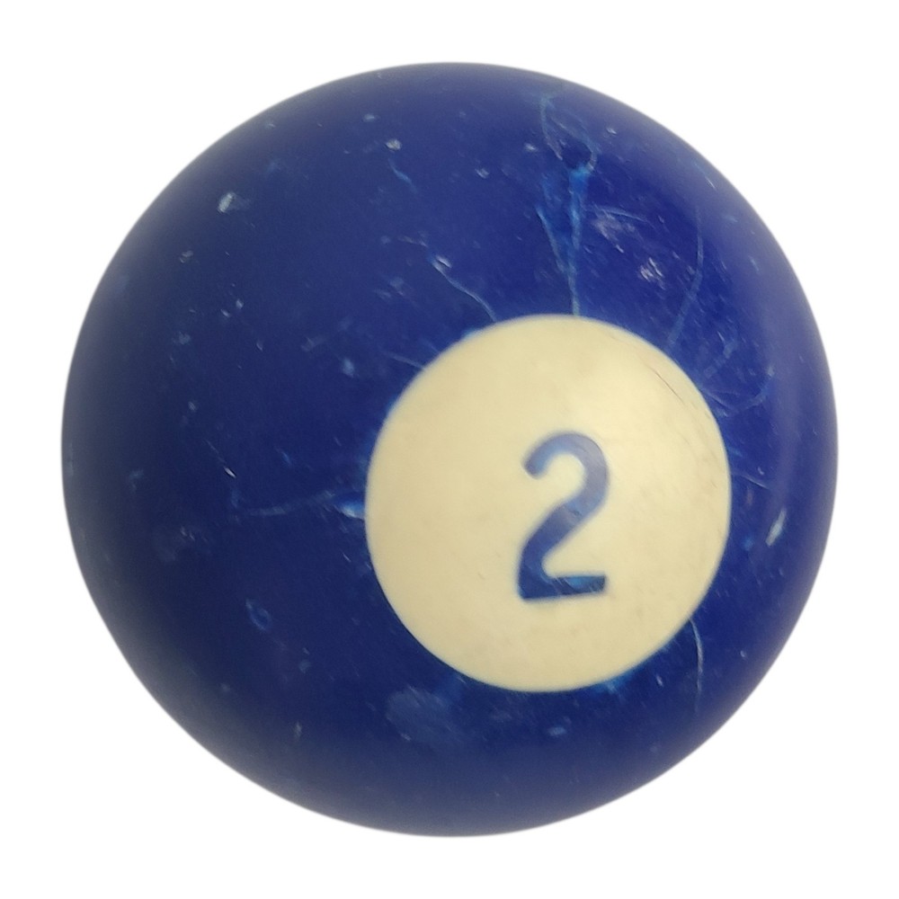Vintage Colored Number 2 Blue Solid Replacement Pool Ball Billiard