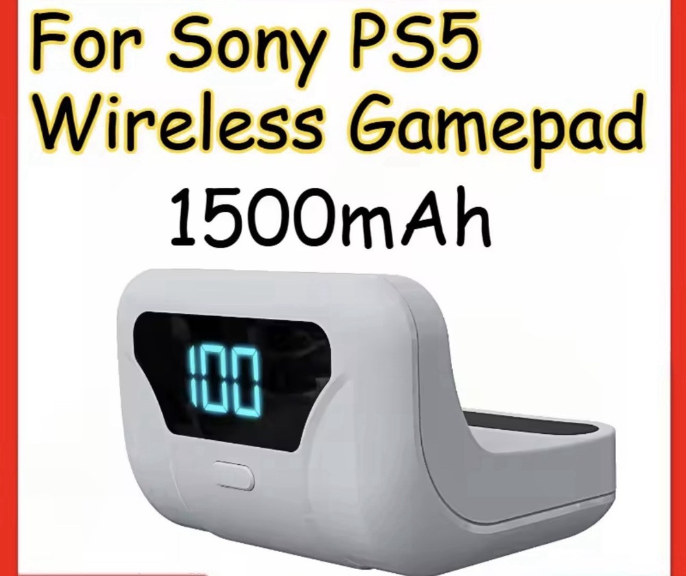New External Rechargeable Battery Pack + Cable For Ps5 Wireless Controller Game