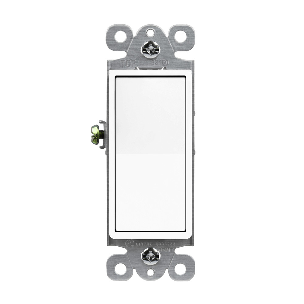 3-Way Switch Rocker Switch 15A 120/277V, Decora On/Off Light Switch White