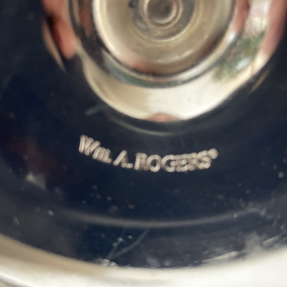 Wm. A. Rogers Silver Plated Candle Holders, weighted base
