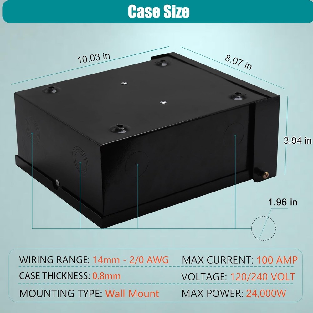 Automatic Transfer Switch, 100 Amp 3 Pole Auto Transfer Switch for Home Generato