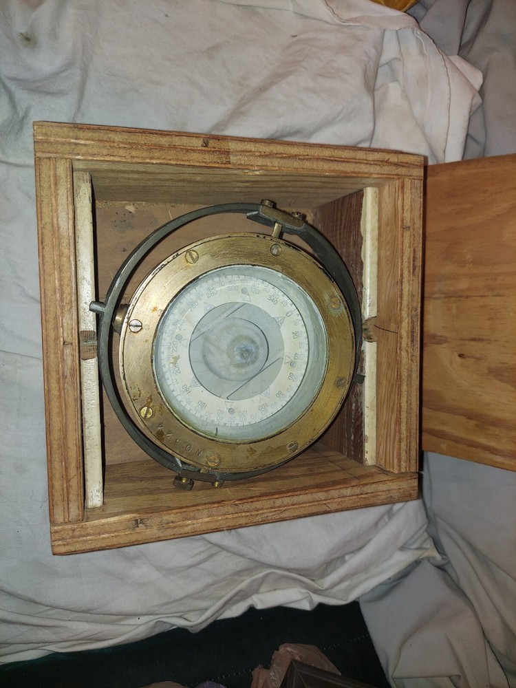 WWII Japanese Navy Boxed Boat Compass