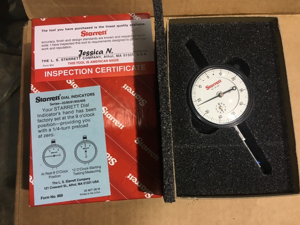 Starrett Dial Indicator 25-341J