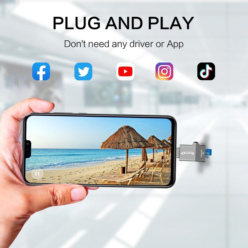 C356 Type-C MicroSD Card Reader with USB 3.0 Super Speed Technology, Supports
