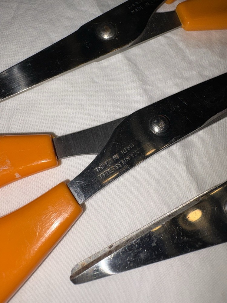 Orange Scissors Mixed Lot of 6
