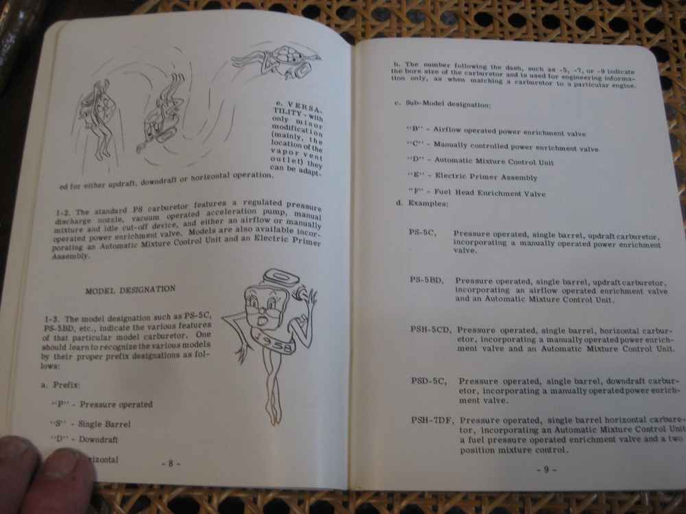1959 Bendix PS Series Carburetor Manual Operation, Installation, Adjustment,