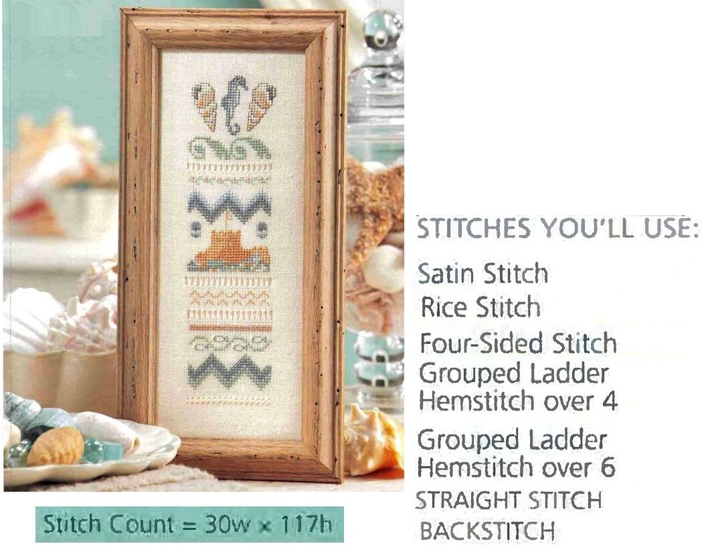 SEASIDE ESCAPE  CROSS STITCH   PATTERN ONLY   GU - EYS