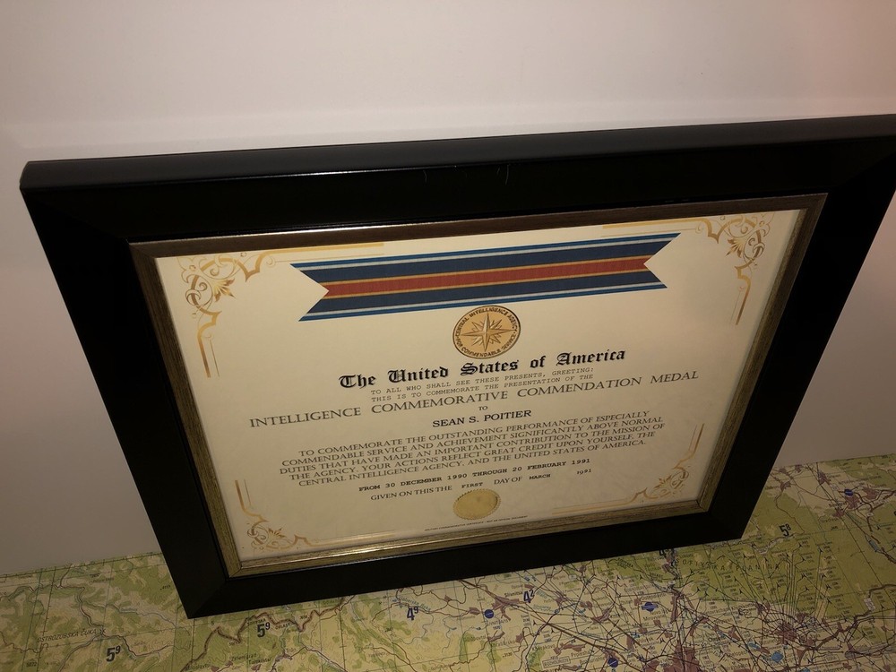 CIA - INTELLIGENCE COMMENDATION COMMEMORATIVE MEDAL CERTIFICATE Type-1