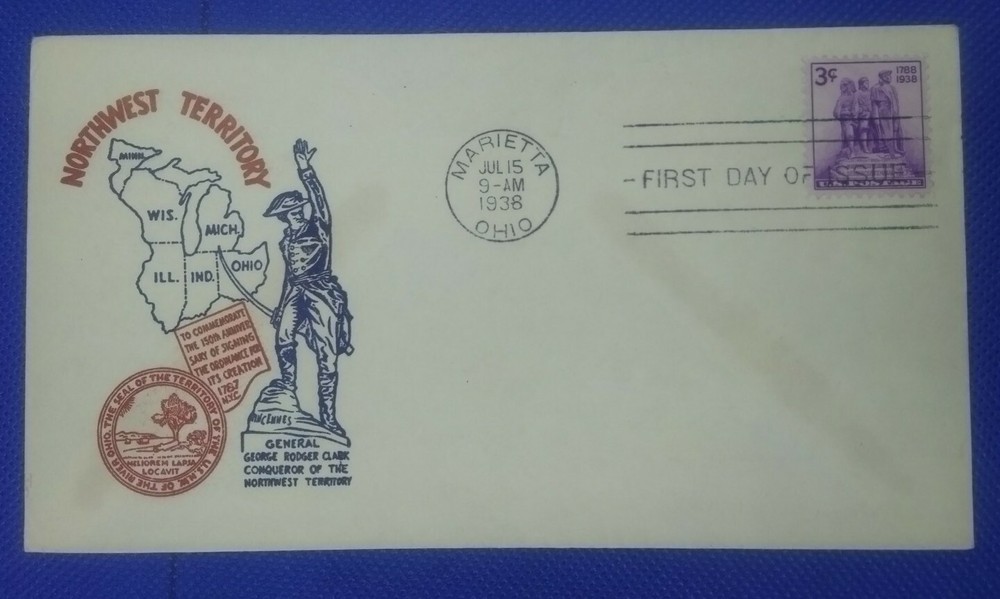 fdc #837  Aubry cachet unaddressed
