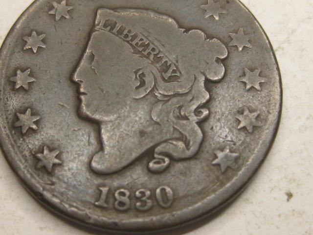 1830-Large Cent -Very Good