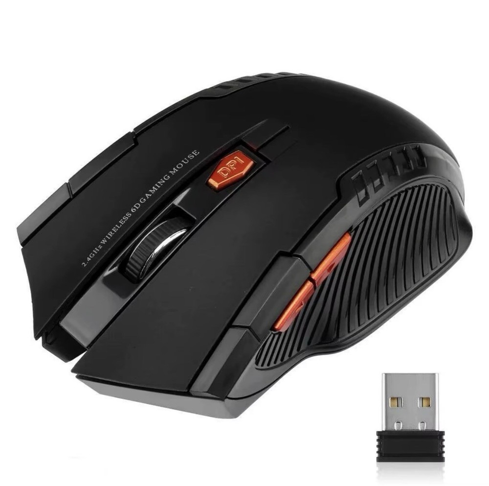 2.4GHz 6-Button Wireless Mouse – USB Receiver, Ergonomic Computer Mouse